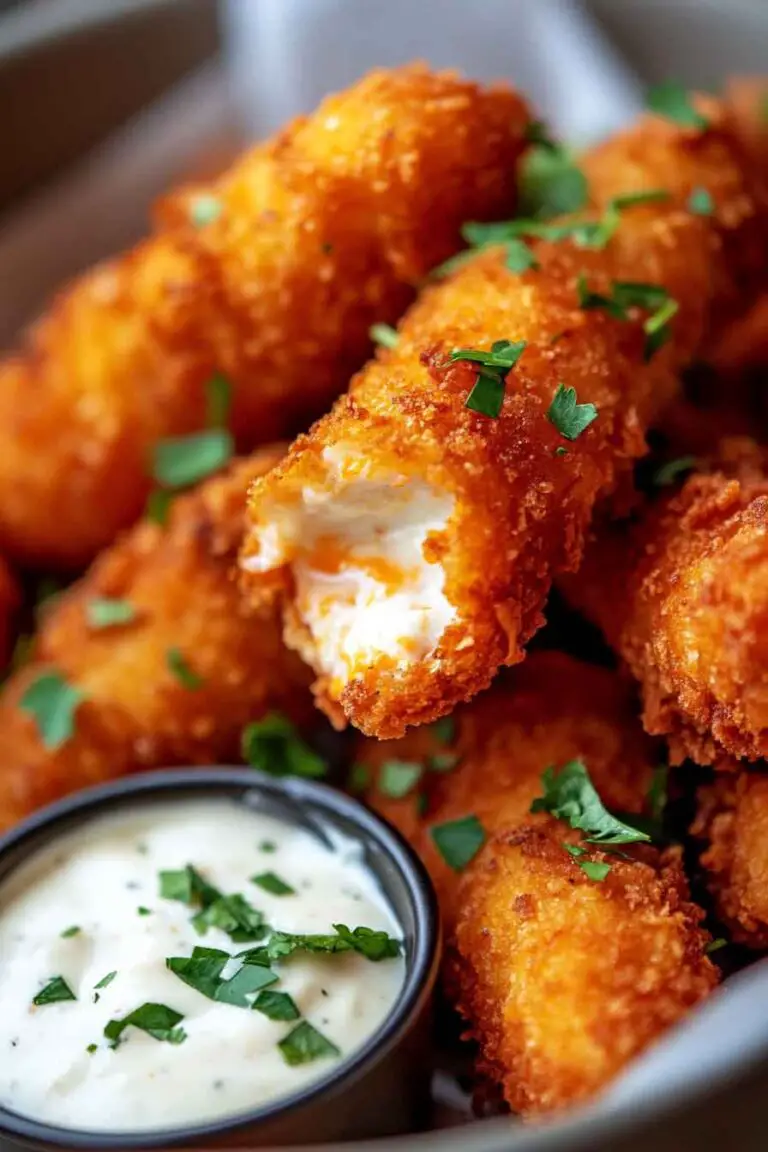 Air Fryer Buffalo Chicken Mozzarella Sticks