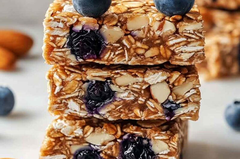 Almond Date Blueberry Granola Bars