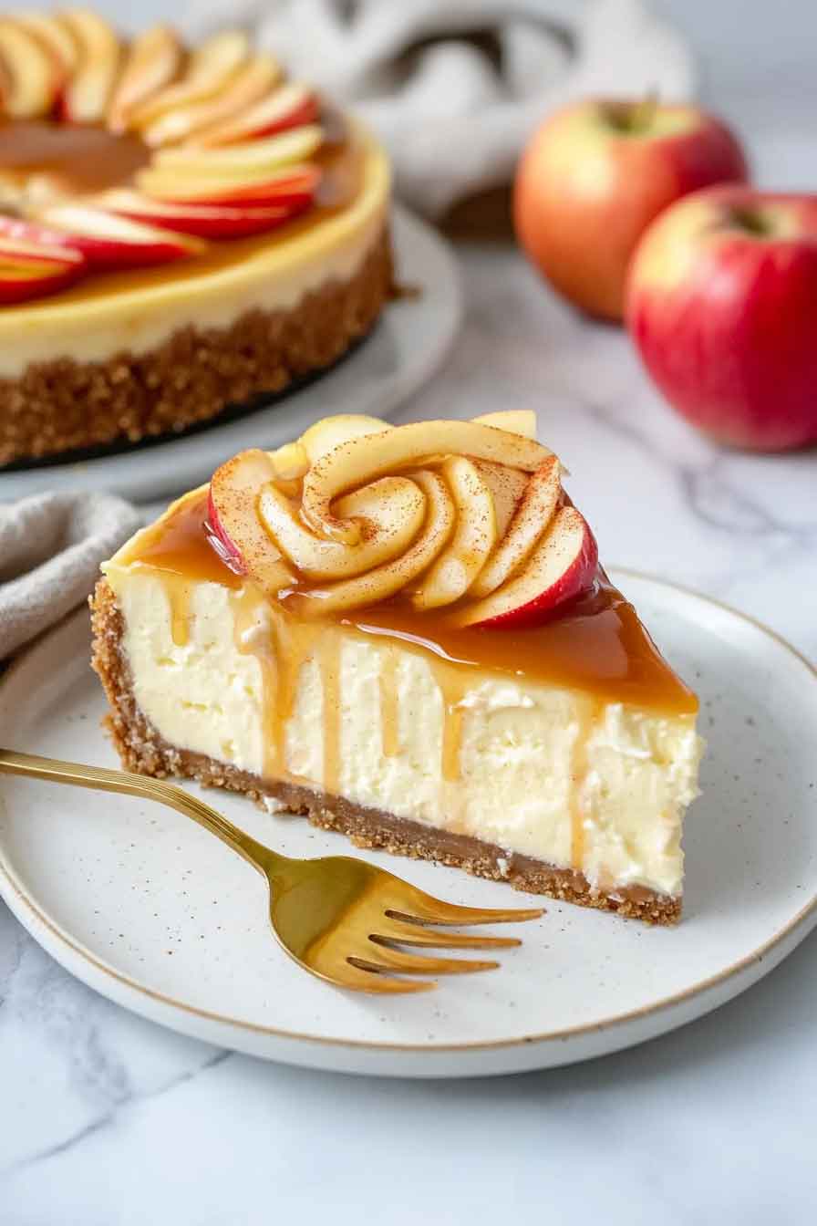 Apple Cinnamon Swirl Cheesecake