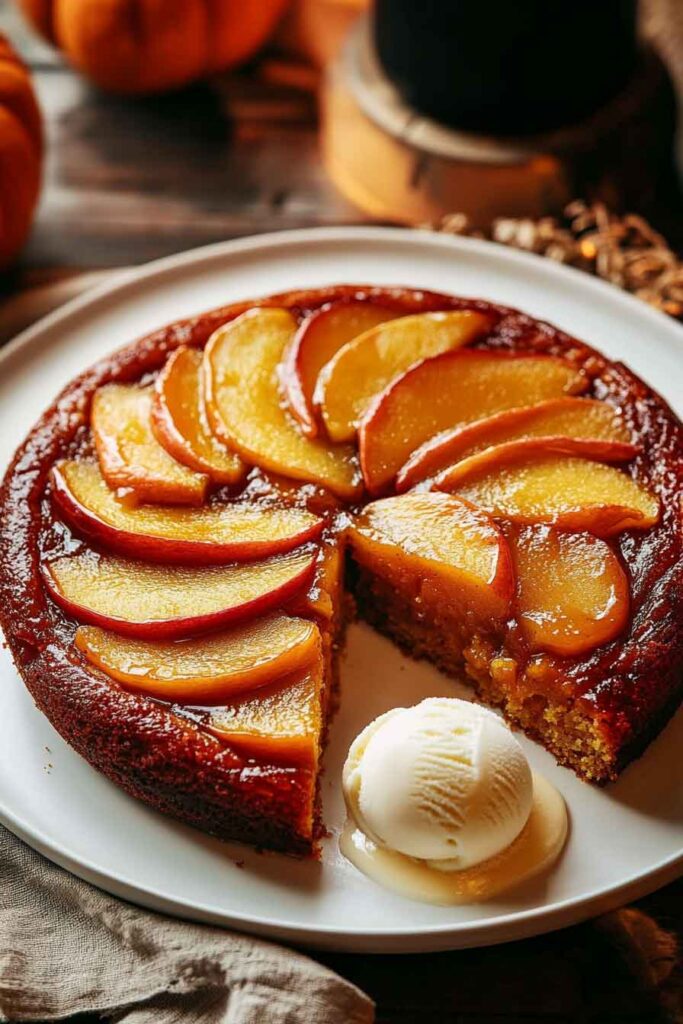 Apple Pumpkin Upside Down Cake