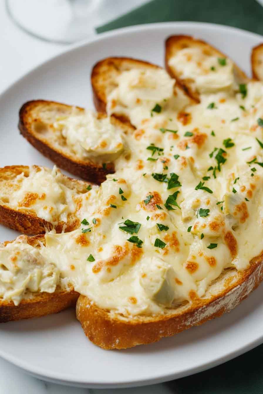 Artichoke Bruschetta Hot Artichoke Dip
