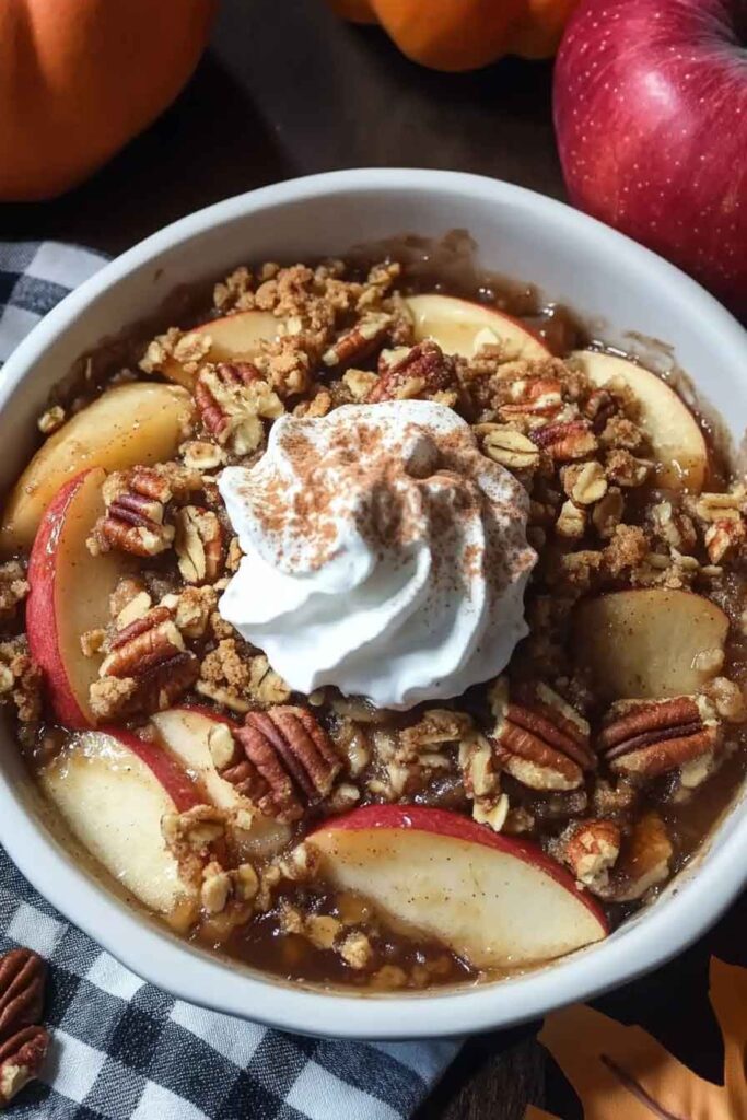 How to Serve Autumn Apple Pecan Crisp