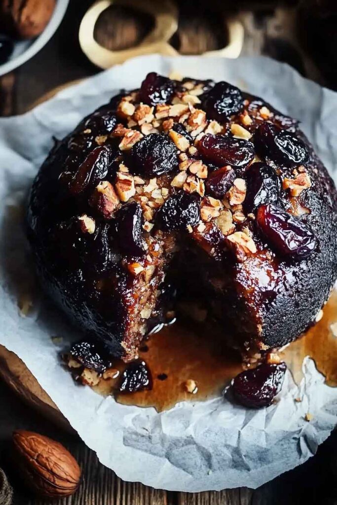 How to Serve Autumn Plum Pudding
