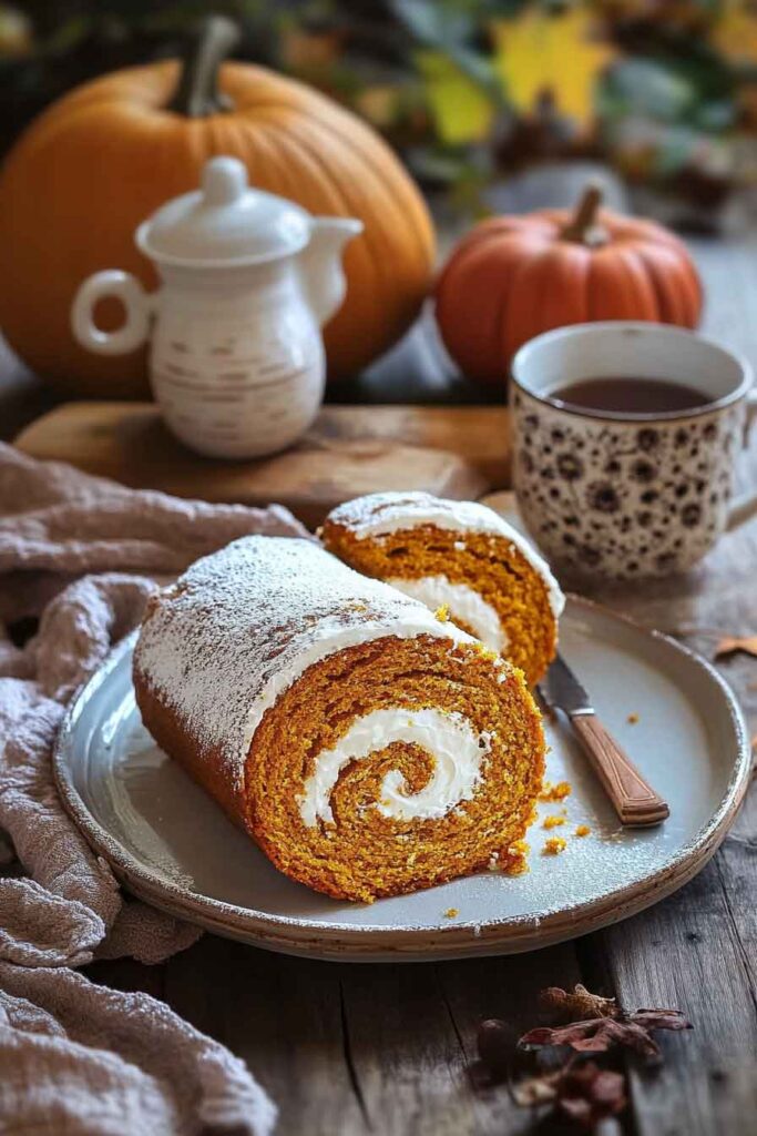 How to Serve the Autumn Pumpkin Roll