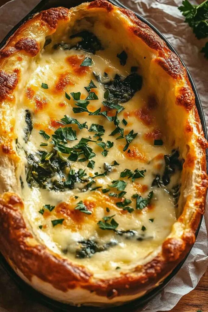 Autumn Spinach Cheese Boatkyivr