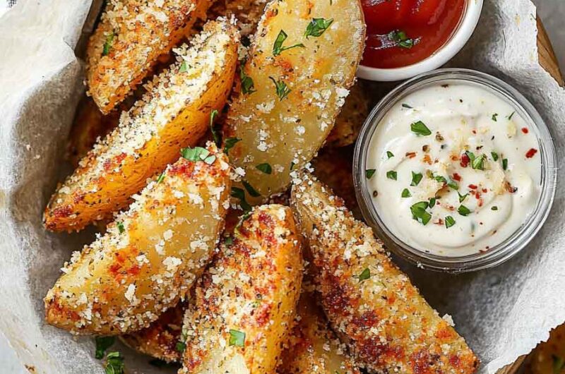 Baked Garlic Parmesan Potato Wedges