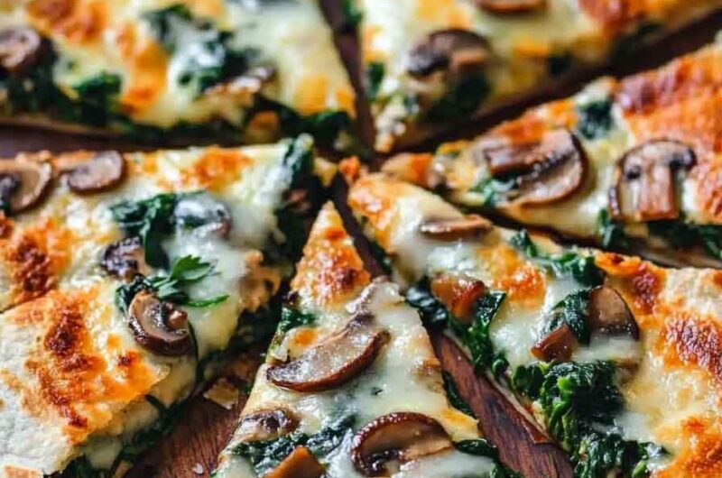 Baked Spinach Mushroom Quesadillas