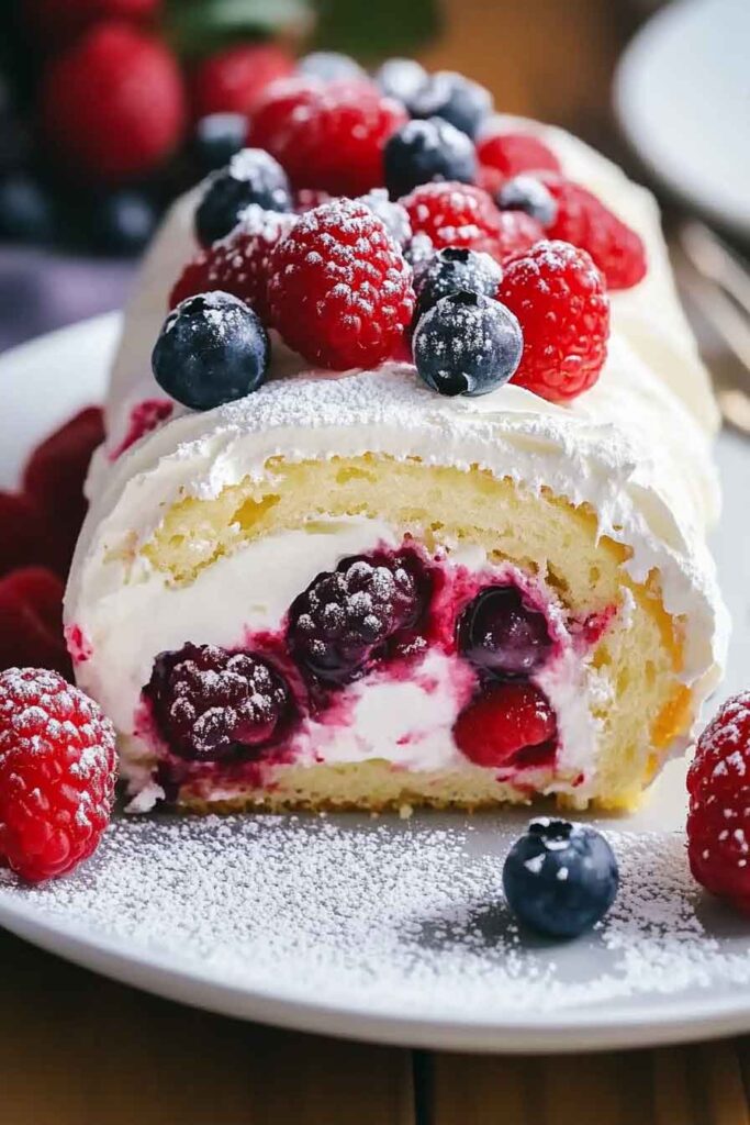 How to Serve Berry Cream Roll