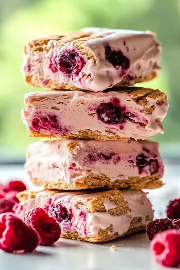 Storing Berry Delight Ice Cream Sandwiches