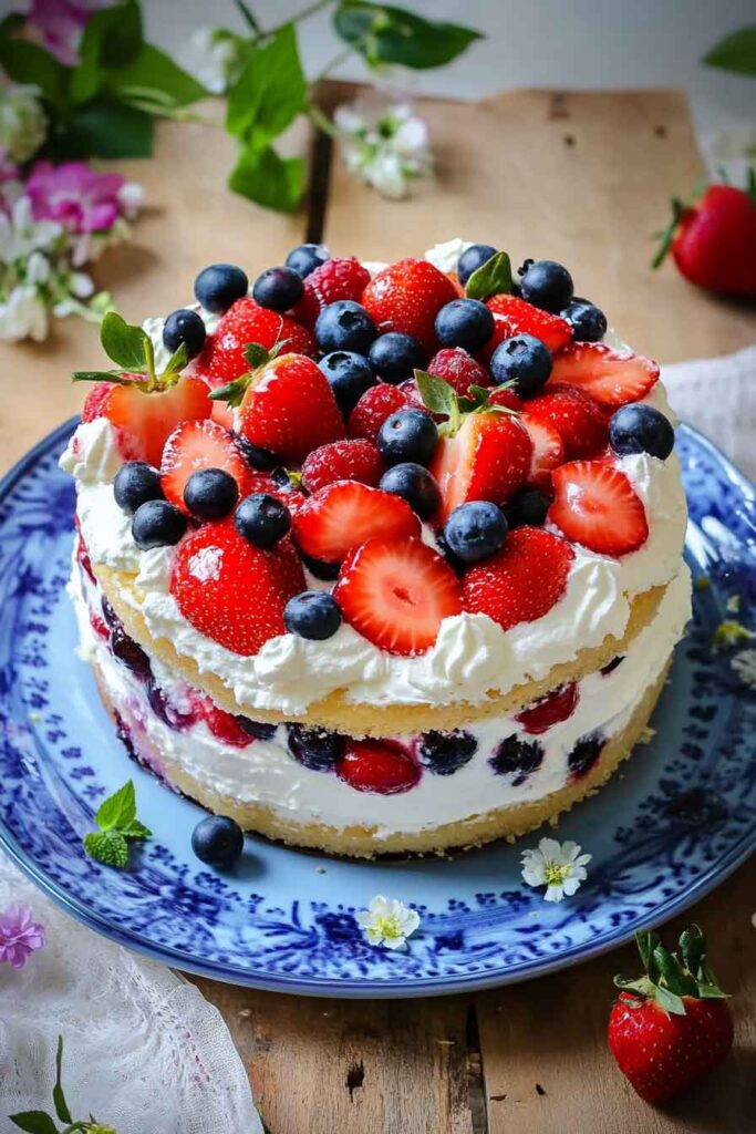 How to Serve Berry Milk Cake
