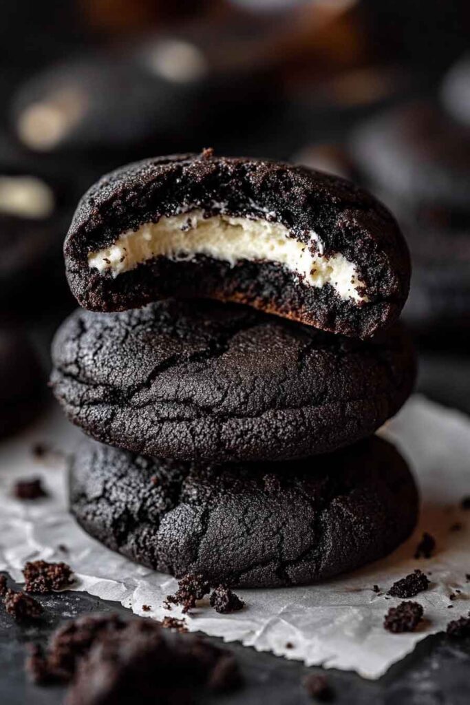 How to Serve Black Velvet Cheesecake Cookies