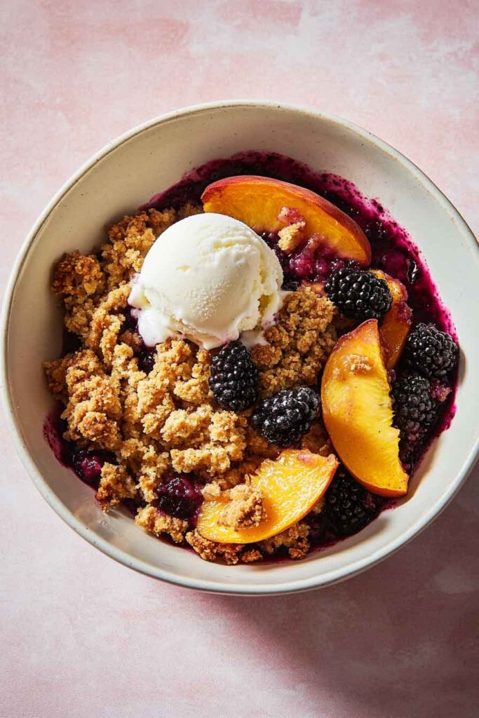 How to Serve Blackberry Peach Crisp
