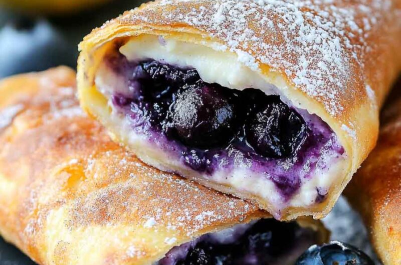 Blueberry Cheesecake Chimichangas