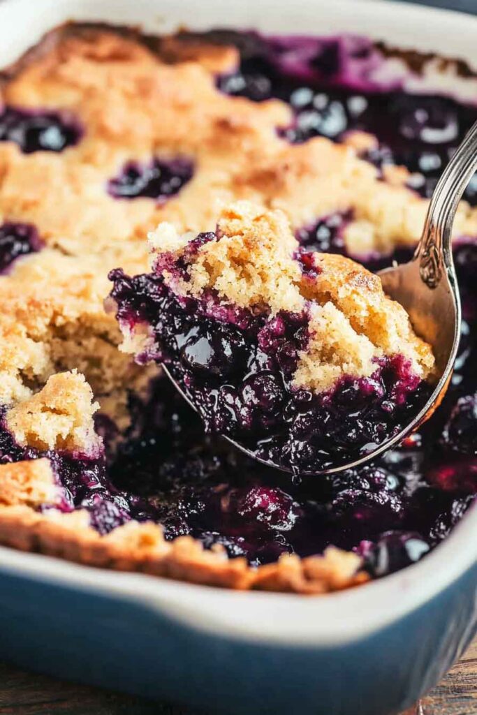 How to Serve Blueberry Dump Cake