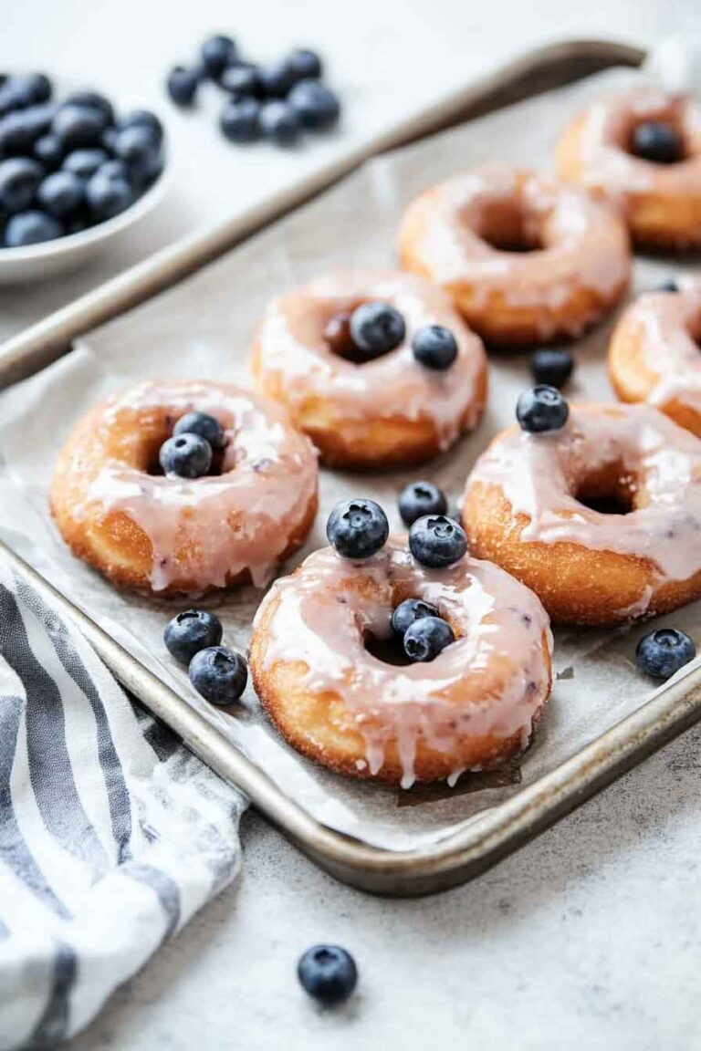 Blueberry Glazed Donuts