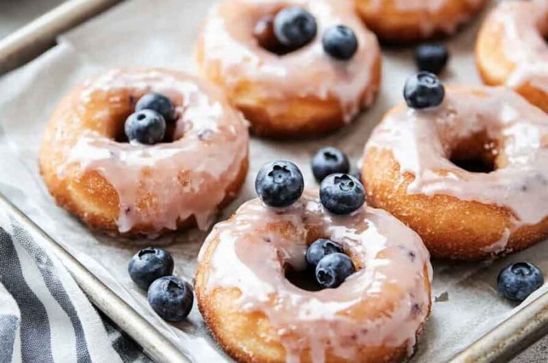 Blueberry Glazed Donuts