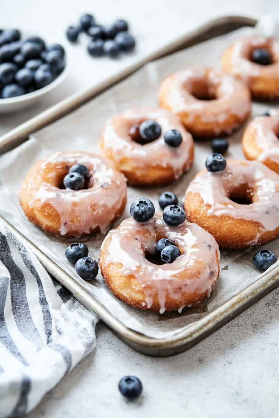 Blueberry Glazed Donuts