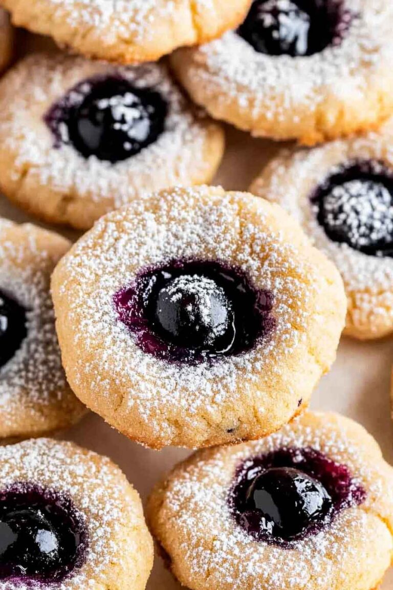 Blueberry Jam Surprise Cookies