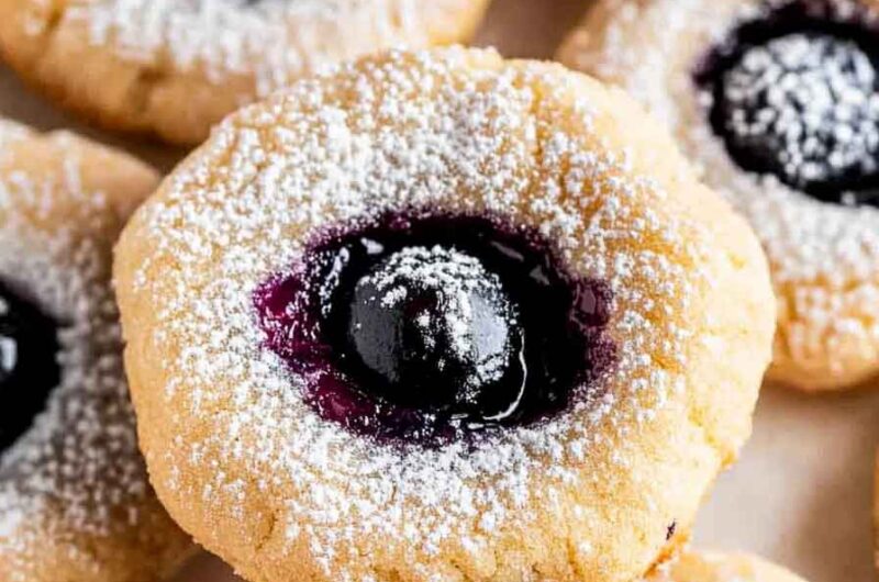 Blueberry Jam Surprise Cookies