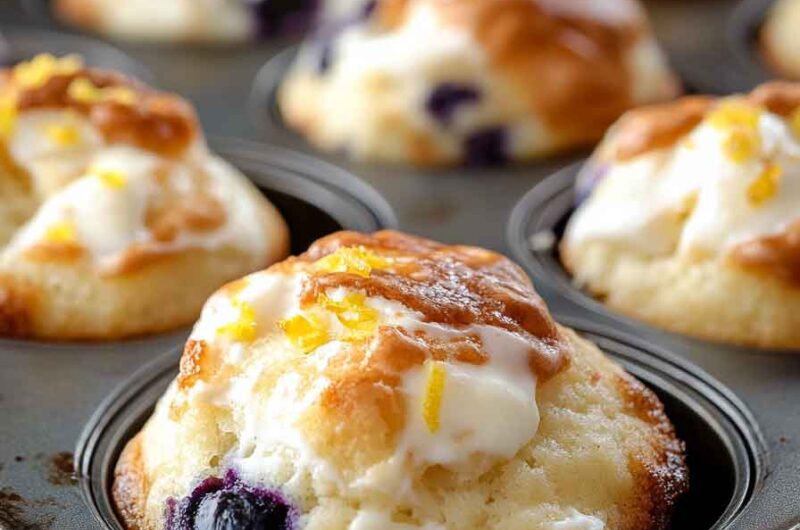 Blueberry Lemon Cream Cheese Muffins