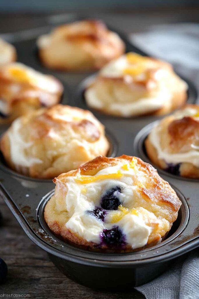 How to Serve Blueberry Lemon Cream Cheese Muffins