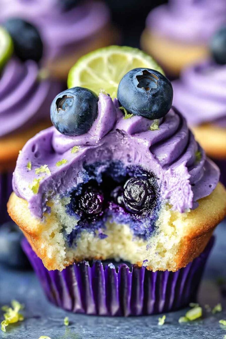 Blueberry Lime Cheesecake Cupcakes