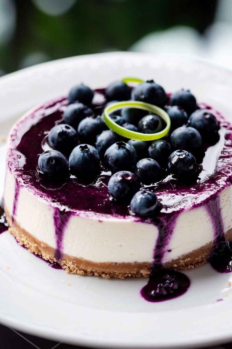 Blueberry Lime Cheesecake