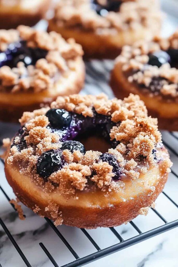How to Make Blueberry Pumpkin Spice Streusel Donuts