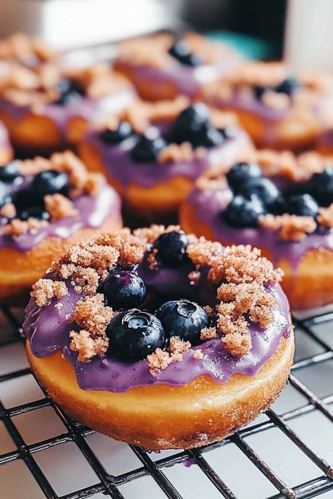 How to Serve Blueberry Pumpkin Spice Streusel Donuts