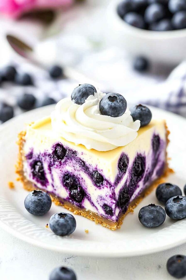 Blueberry Swirl Cheesecake