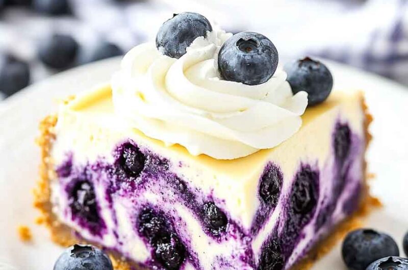 Blueberry Swirl Cheesecake