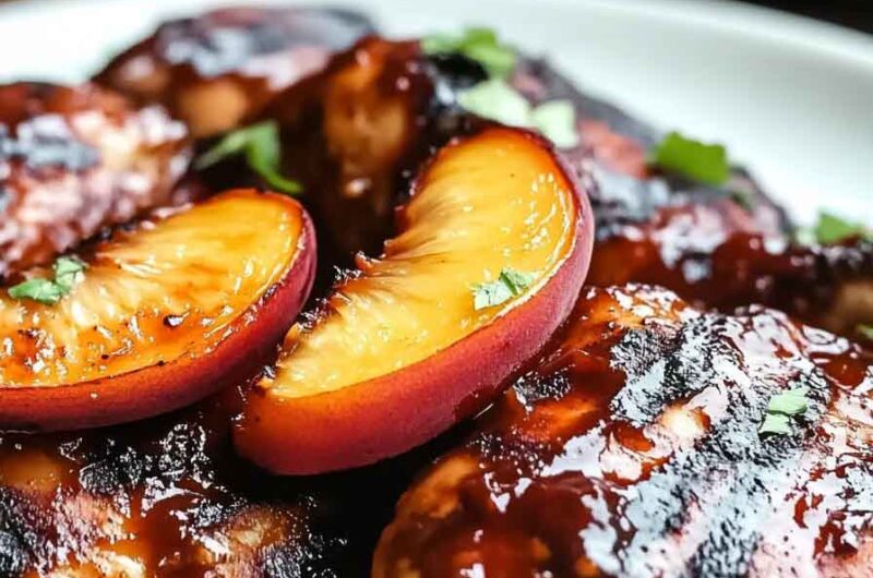 Bourbon Peach BBQ Chicken