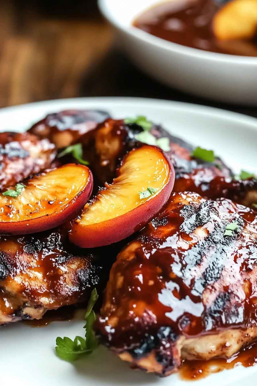 Bourbon Peach BBQ Chicken