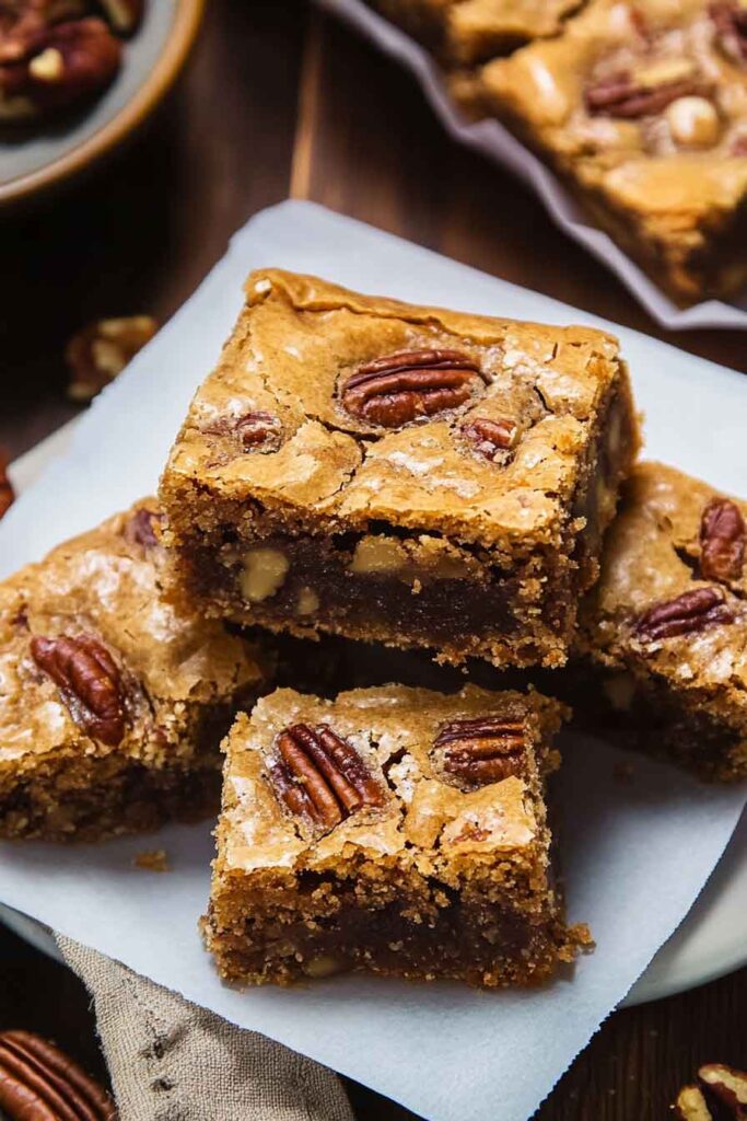 How to Serve Bourbon Pecan Blondies