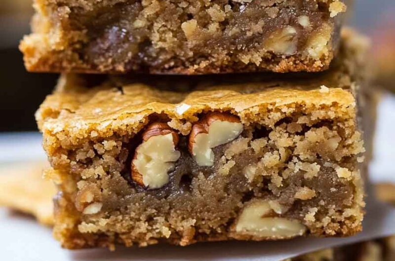 Bourbon Pecan Blondies