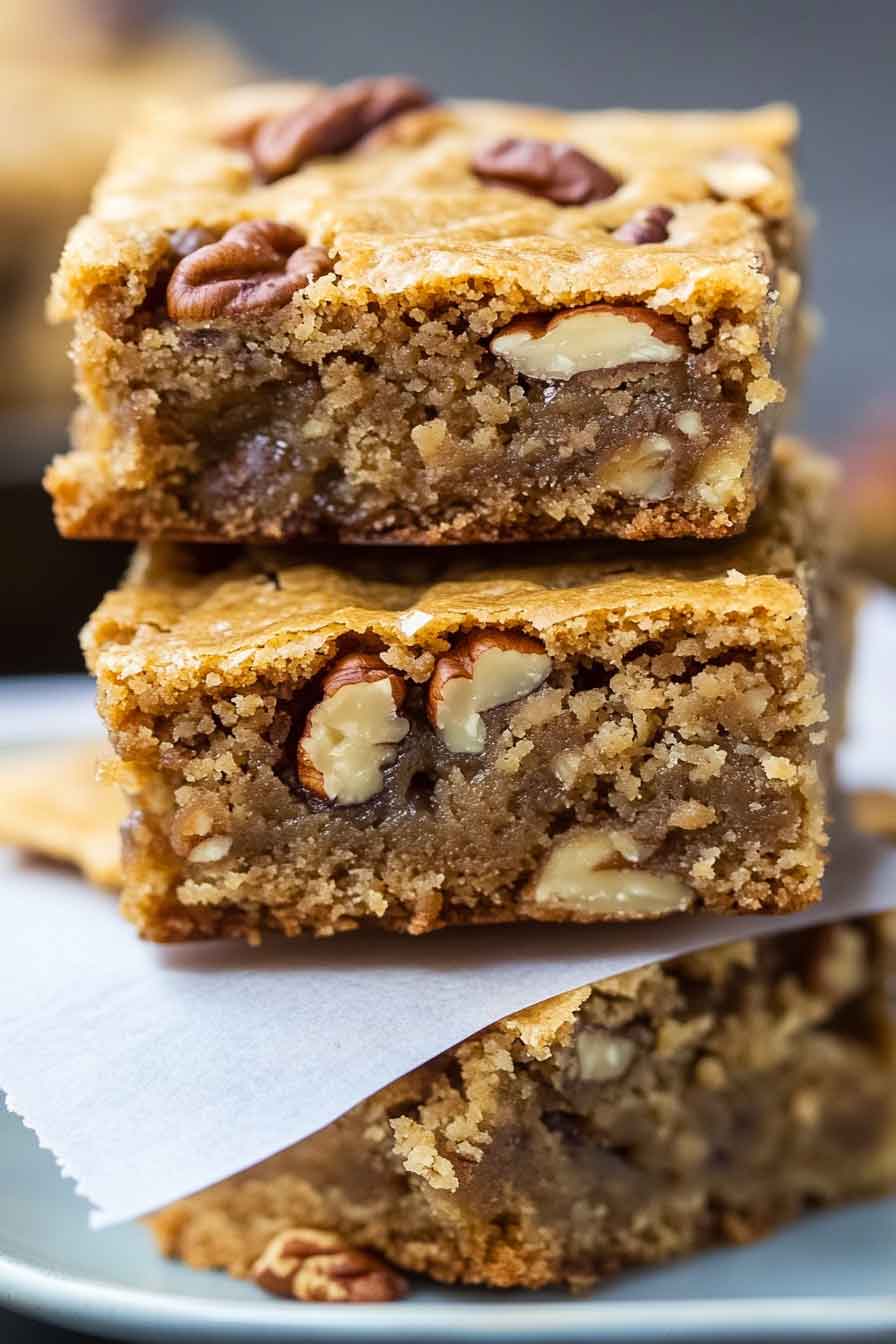 Bourbon Pecan Blondies