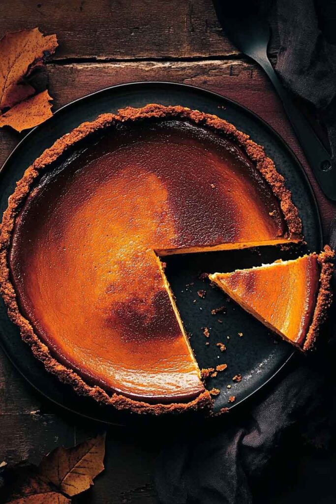 How to Serve Burnt Basque Pumpkin Cheesecake