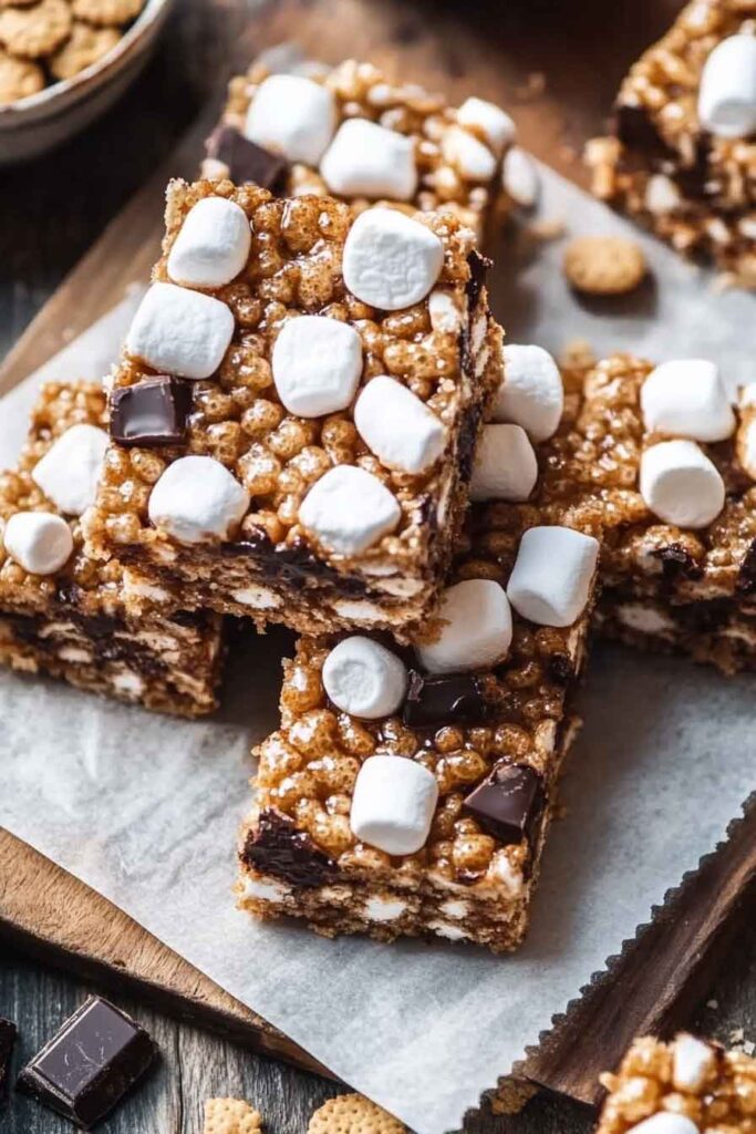Campfire Crunch Krispie Bars