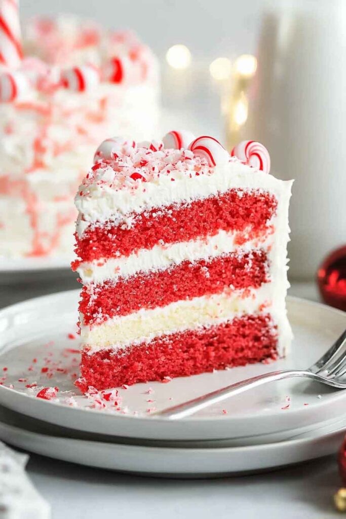 How to Serve Candy Cane Cake