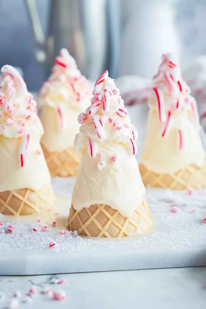 Storing Candy Cane Cheesecake Ice Cream Cones