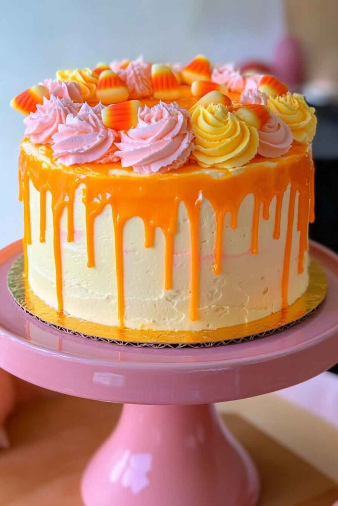 Candy Corn Delight Cake