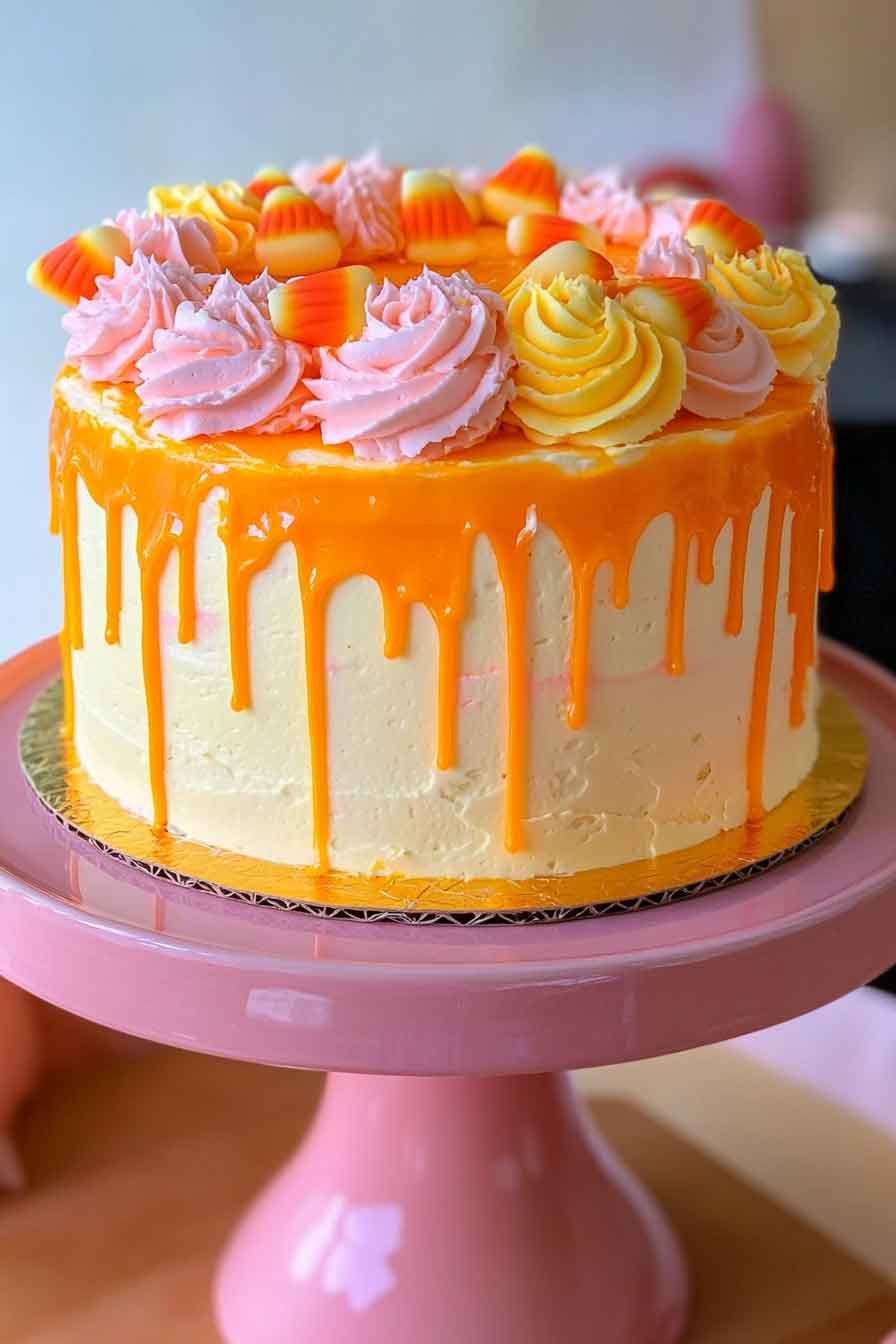 Candy Corn Delight Cake