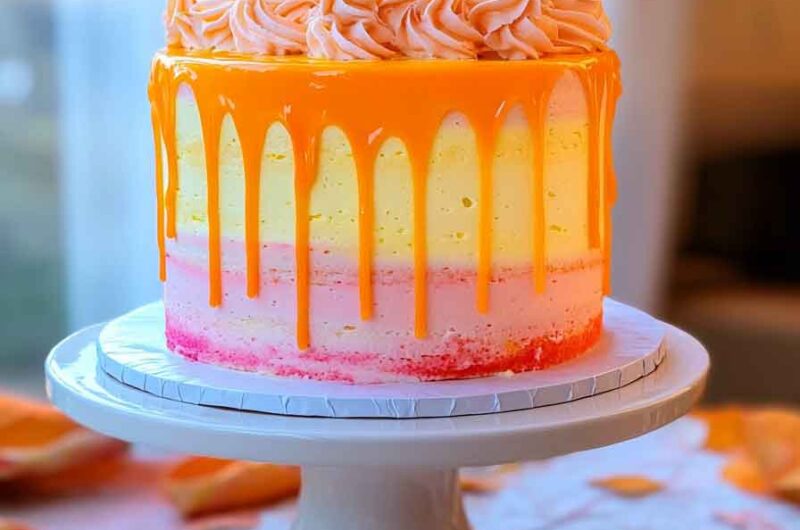 Candy Corn Delight Cake