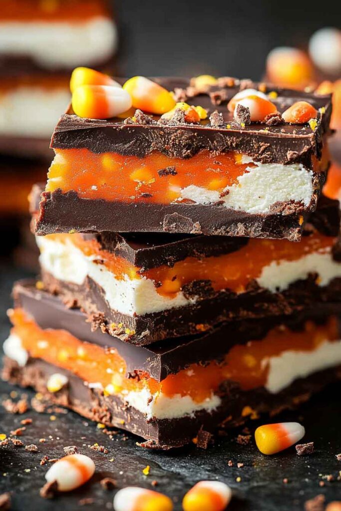 How to Serve Candy Corn Truffle Bark