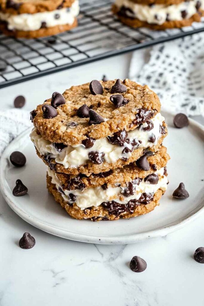 How to Serve Cannoli Cookie Sandwiches