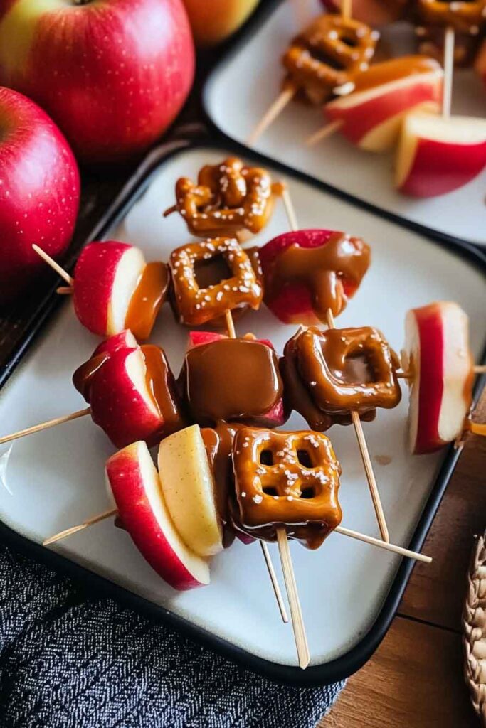 How to Serve Caramel Apple Pretzel Bites