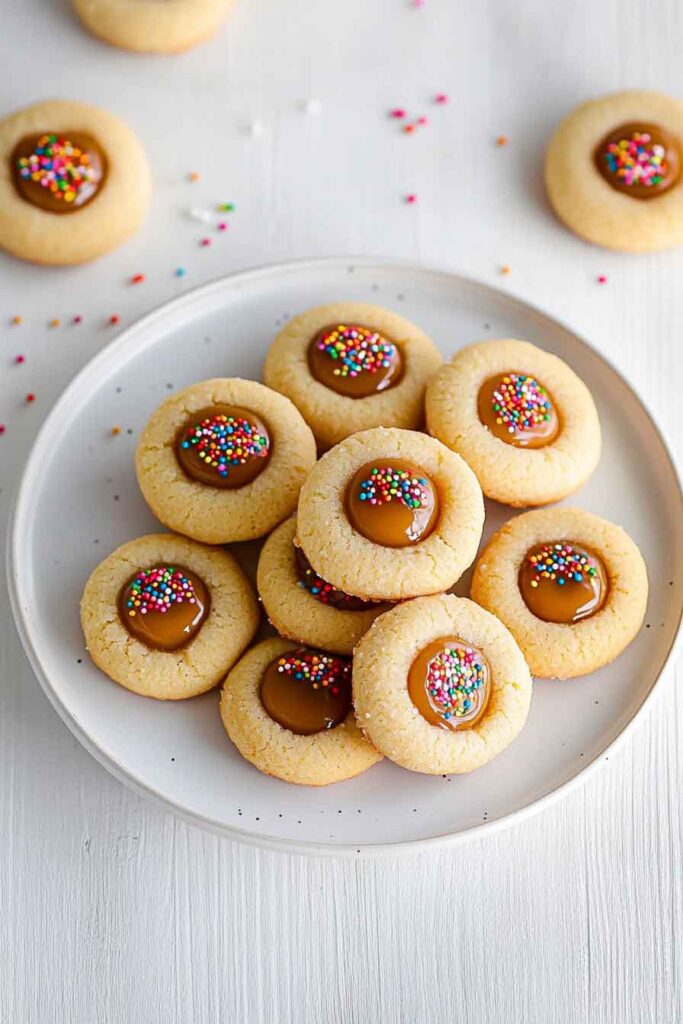 How to Serve Caramel Button Cookies