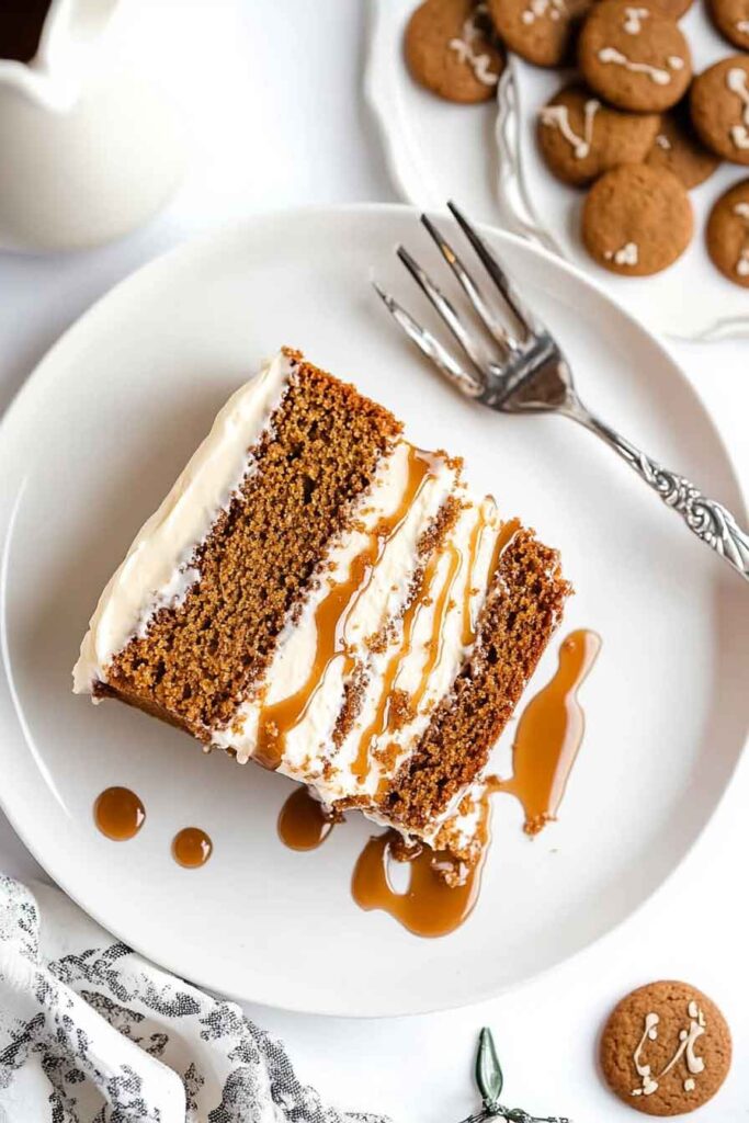 How to Serve Caramel Gingerbread Cake