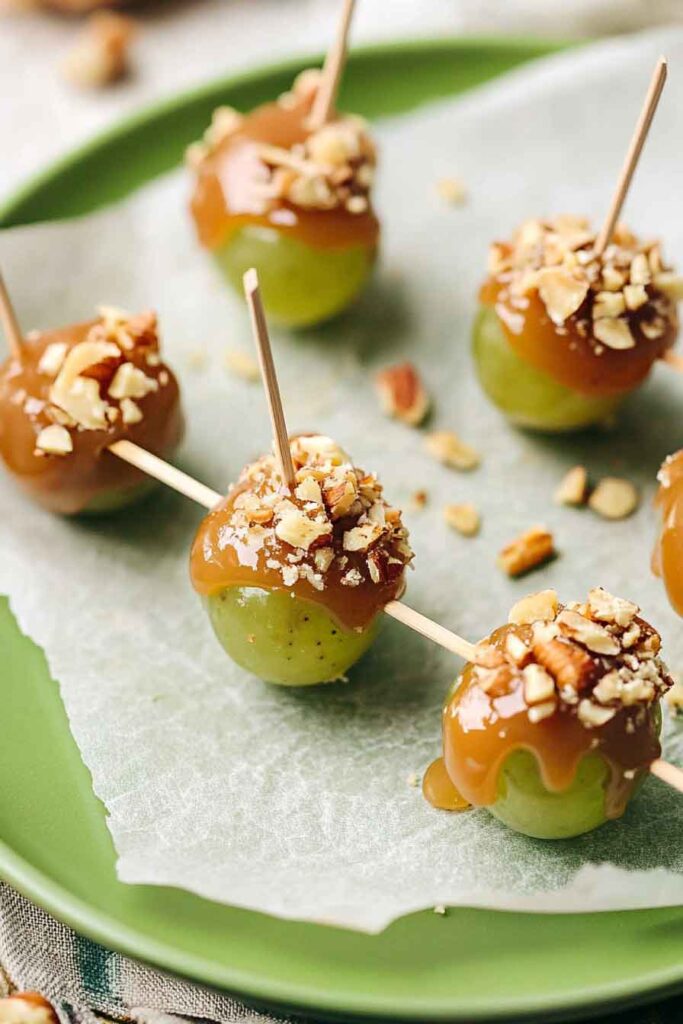 How to Serve Caramel Grape Bites