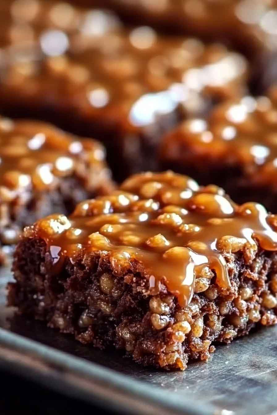Caramel Krispie Brownies
